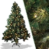 Image de Jopassy 150 Sapin de Noël artificiel avec 550 pointes d'aiguilles en PVC, 200 lampes LED blanc chaud & support métallique, sapin, arbre de Noël