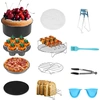 Image de TolleTour 12pcs Accessoires friteuse à air chaud Grille four à air chaud Pizza Pan 8