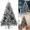 Image de TolleTour Sapin de Noël Aiguilles de sapin avec support Flocage extérieur 150cm avec poussière de neige