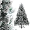 Image de Yakimz Arbre de Noël artificiel avec neige Sapin avec support pour décoration de Noël réutilisable 150cm, 550 aiguilles en PVC