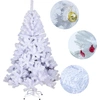 Image de Jopassy Sapin de Noël artificiel 150cm avec pointes, aiguilles PVC & support métallique, sapin de Noël idéal pour la maison, le bureau & les magasins Blanc