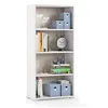 Image de Abitare - Bibliothèque 60x30x130 Cm Blanc Frêne Et Chêne Avec Trois Étagères - Croazia
