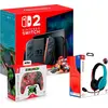 Image de Nintendo Switch 2 + Mario Kart World + Manette Glow Super Icon + Bleu fluo & Casque rouge Rouge PAL / EU Plug 220V Rouge PAL