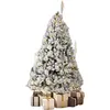 Image de Arbre de Noël artificiel, pré-éclairé avec des LED blanc chaud, montage facile, arbres pliables, 18M