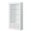 Image de Abitare - Bibliothèque Avec 2 Portes Et 5 Étagères Blanc Mat 181 Cm - Rivoli