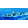 Image de Maquette USS Hancock CV-19 avec base marine vac-formée bleue - Trumpeter Maquette d'avion - Trum05737
