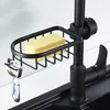 Image de Porte-savon Pour Barre De Douche, Porte-savon De Douche, Étagère De Douche Sans Perage Avec Crochet, Panier De Douche, Porte-savon, Éponge De Douche, Organisateur Pour Tige De 20-27 Mm
