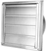 Image de Sortie D'Air Carrée Mobile 150mm Couvercle De Ventilation D'Extracteur De Sortie De Hotte Murale Extérieure En Acier Inoxydable Avec Persiennes Actives Adapté À La Cuisine