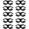 Image de Lot De 10 Colliers De Serrage Plastique Pvc, Collier Serrage Tuyau Doubles Pour Étagère, Connecteur De Chaîne, Panneaux De Clôture, Accessoires De Fixation, Noir