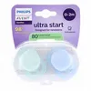 Image de AVENT Ultra Start 0-2mois lot de 2 verte / bleue unies
