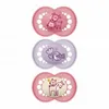 Image de MAM Original Nature - 2 Sucettes jours + 1 Sucette Nuit +18 Mois rose / mauve