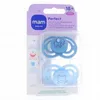Image de MAM Duo Sucettes +18 mois Perfect silicone bleu clair / bleu foncé
