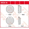 Image de TRW Plaquettes de frein, et mâchoires moto, MCB35 Allround organique