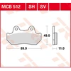 Image de TRW Plaquettes de frein, et mâchoires moto, MCB512 Allround organique