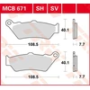 Image de TRW Plaquettes de frein, et mâchoires moto, MCB671 Allround organique