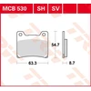 Image de TRW Plaquettes de frein, et mâchoires moto, MCB530SV Sinter street