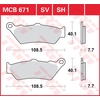 Image de TRW Plaquettes de frein, et mâchoires moto, MCB671SV Sinter street