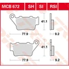 Image de TRW Plaquettes de frein, et mâchoires moto, MCB672SH Sinter street