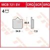Image de TRW Plaquettes de frein, et mâchoires moto, MCB721SV Sinter street