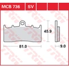 Image de TRW Plaquettes de frein, et mâchoires moto, MCB736SV Sinter street