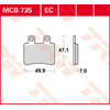 Image de TRW Plaquettes de frein, et mâchoires moto, MCB735 Allround organique