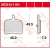 Image de TRW Plaquettes de frein, et mâchoires moto, MCB811SH Sinter street