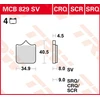 Image de TRW Plaquettes de frein, et mâchoires moto, MCB829CRQ Hyper carbon