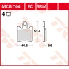 Image de TRW Plaquettes de frein, et mâchoires moto, MCB706SRM Sinter maxi scooter