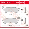 Image de TRW Plaquettes de frein, et mâchoires moto, MCB776 Allround organique
