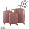 Image de SET DE 3 VALISES RIGIDES Pink Gold CH3 (TAILLES S, M, L)