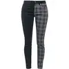 Image de Pantalon en toile de Rock Rebel by EMP - Skarlett - W26L32 à W32L34 - pour Femme - noir/gris W31L32