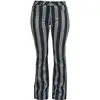 Image de Pantalon en toile Gothic de Gothicana by EMP - Pantalon Rayé Grace Noir/Gris - W27L30 à W31L34 - pour Femme - noir/gris W30L32