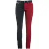 Image de Pantalon en toile de Black Premium by EMP - Skarlett - W27L32 à W34L34 - pour Femme - noir/rouge W32L34