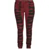 Image de Jean de Rock Rebel by EMP - Megan - W27L32 à W34L34 - pour Femme - noir/rouge W30L32