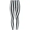 Image de Legging Gothic de Gothicana by EMP - Leggings Rayé Noir/Blanc - S à 5XL - pour Femme - noir/blanc 3XL