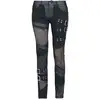 Image de Jean Gothic de Gothicana by EMP - Skarlett with Mesh Details - W27L30 à W31L32 - pour Femme - noir W29L32