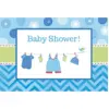 Image de Invitation + Enveloppe Baby Shower Garçon (Lot de 8)