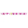 Image de Guirlande en papier rose et or Happy Birthday 1st