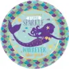 Image de Assiette en papier ronde Sirène Let's Shellebrate (Lot de 8)