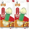 Image de Jouet pour chien Nylabone Extreme Chew - Double Action Chew - Bacon XL Blanc XL 981420EU
