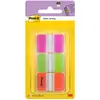 Image de Post-it Marque-pages rigides 25,4 x 38 mm - 3 couleurs assorties (Rose, Anis, Orange) - 3 x 22 index