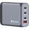 Image de Verbatim Chargeur secteur 4 ports GAN - 1x USB-A et 3x USB-C Quick Charge Power Delivery 100W - Noir
