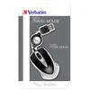 Image de Verbatim Souris optique de voyage Go Mini - Noir, Ambidextre, Optique, USB Type-A, 1000 DPI 49020
