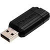 Image de Verbatim Clé USB 2.0 rétractable PinStripe 8 Go - Noir
