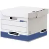 Image de Bankers Box Caisse archives cube 39,5 x 37,7 x 31 cm en carton montage automatique - Blanc - Lot de 10
