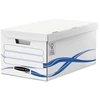 Image de Bankers Box Caisse archives 52 x 35 x 26 cm Basic en carton montage facile - Blanc - Lot de 10