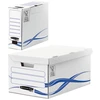 Image de Bankers Box Pack : 6 Boîtes archives Basic format A4 dos 8 cm + 1 caisse archives en carton montage manuel - Blanc