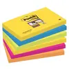 Image de Notes Post-it Super Sticky - format 76 x 127 mm - couleurs assorties Rio de Janeiro - 90 feuilles - lot de 6