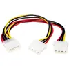 Image de StarTech.com Câble Répartiteur en Y Molex - 1x LP4 Mâle 2x LP4 Femelle - 23 cm, 0,23 m, Molex (4-pin), SP4 (4-pin) + LP4 (4-pin), Mâle, Femelle, Coule