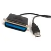 Image de StarTech.com Câble Adaptateur de 1.80m USB vers 1 Port Parallèle pour Imprimante - Mâle Mâle, Noir, Centronics, USB A, 1,9 m, Mâle/Mâle, USB A, Centro